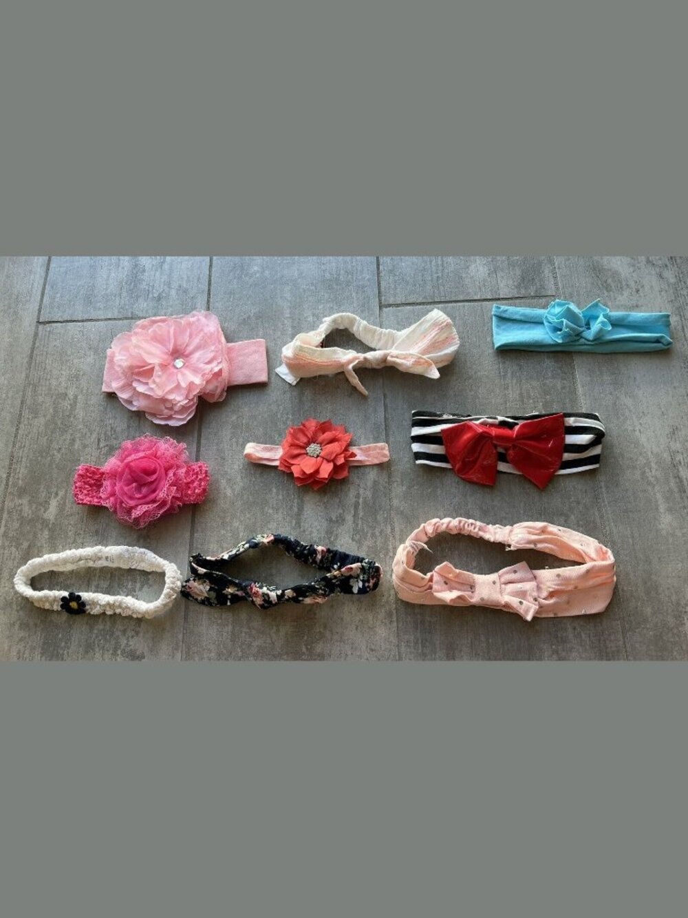 Infant Baby Newborn Toddler Girls Headbands Lot of 9 Multi Colors Flowers CUTE